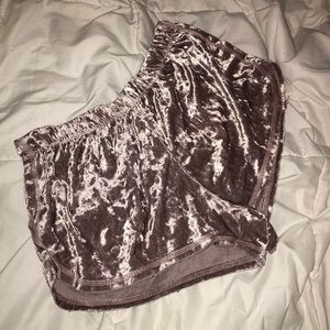 velvet shorts